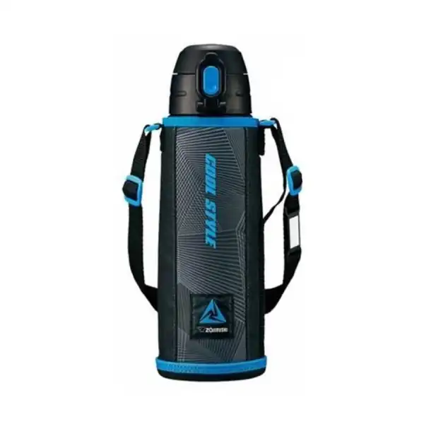 Zojirushi SP-JB10 Askili Vakumlu Termos Matara 1L Renk:Siyah Mavi