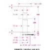 Barka Elektrikli Masa Ayağı, 12V. 2 Kademe - 650mm