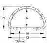 D modern hatch 610mm