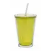 Gimex büyük bardak, pipetli limon yeşili