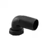 Giriş Bağlantı Elemanı Ø 38mm, 1 1/2” Lik Hortum, Siyah