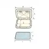 PLASTİK GÖMME KAPAK 375X370MM BEYAZ, KİLİTLİ