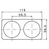 Priz montaj braketleri GRİ 3 LÜ 59,5X178,5MM