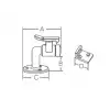 Stoper 90° - 49x50mm