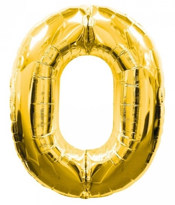 0 Rakamlı Folyo Balon Gold Renk  40 İnç