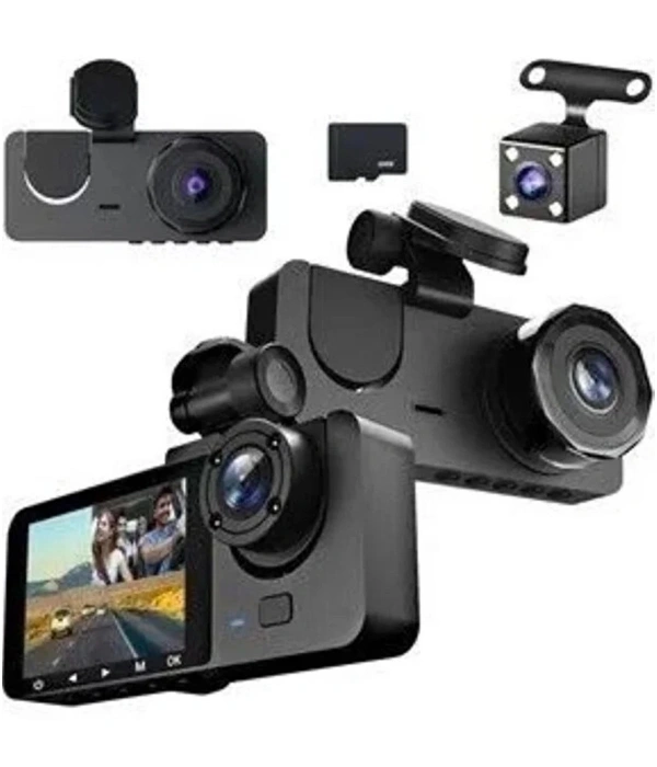 1080p Full Hd Çözünürlüklü Üç Kameralı Araç İçi Kamera - Park Ve Sürüş Güvenliği