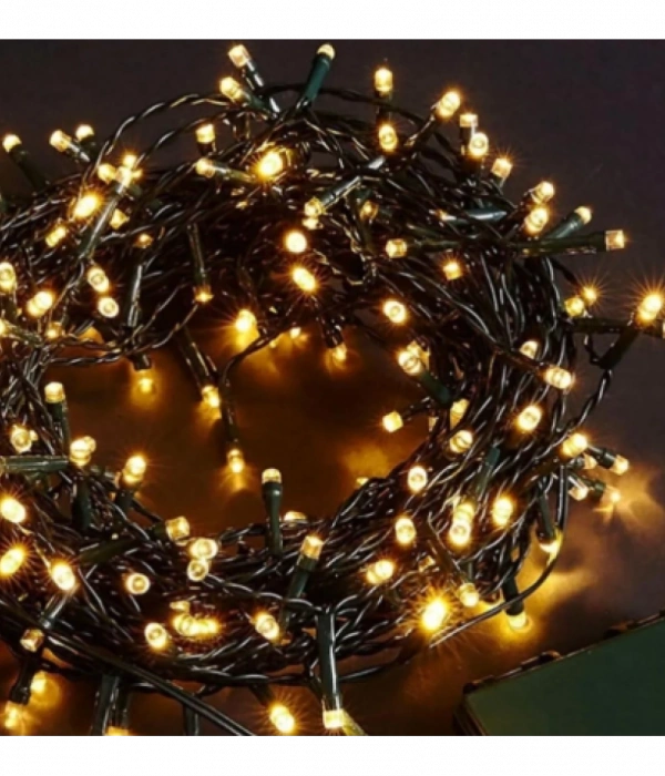 10m 100 Led Boncuk Lamba Gün Işığı Siyah Kablo Mz-18-4