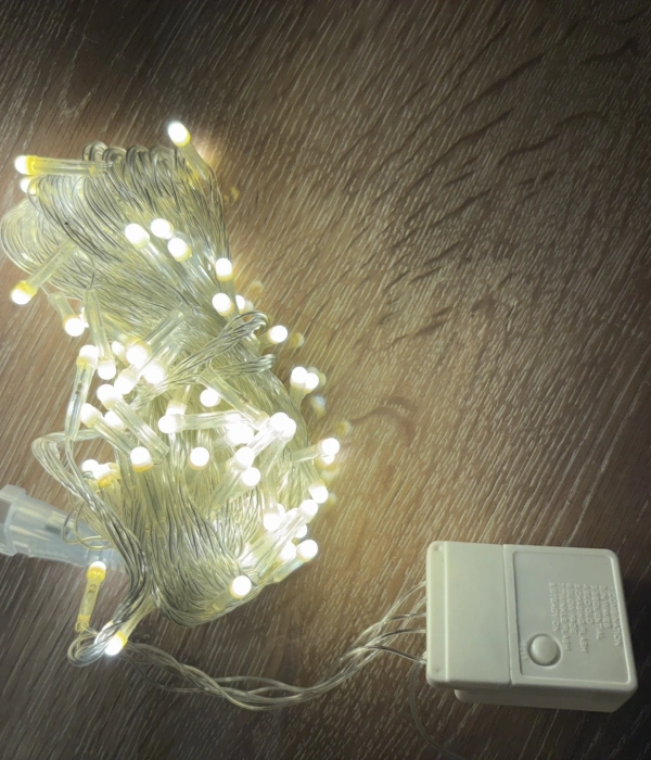 10m 100 Led Damla Uçlu Gün Işığı Şeffaf Kablo Mz-17-4