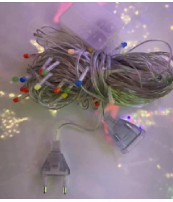 10m 100 Led Damla Uçlu Led Işık Kırmızı Işık Şeffaf Kablo