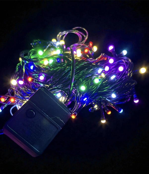 10m 100 Led Damla Uçlu Rgb Işık Siyah Kablo Mz-17-2