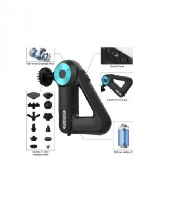 12 Başlıklı Profesyonel Masaj Sı Sporcu Masaj Aleti Seti  6 Hızlı Şarjlı Masaj