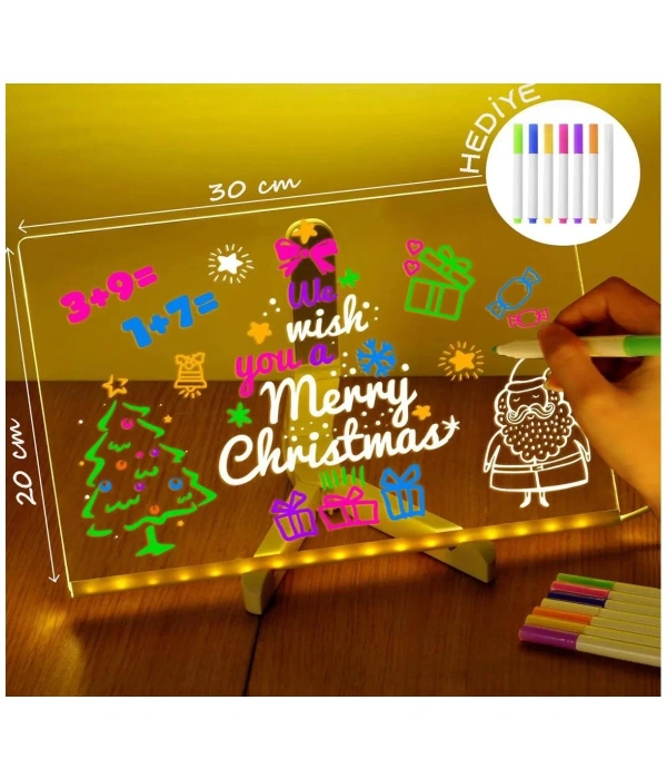 12 Inc Led Işıklı Çizim Tahtası Ayarlanabilir Stant Ve Kalemleri İle