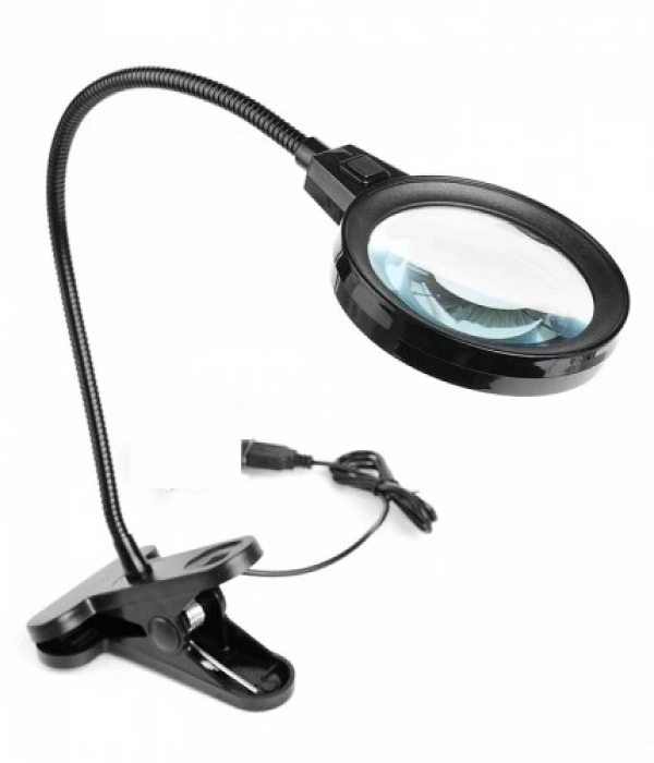 12 Led Clipslı Işıklı Büyüteç,işıklı Masa Lambası Çalışma Lambası