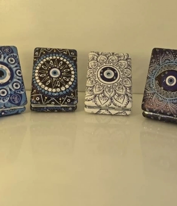 12li Büyüteçli Dikdörtgen Cep Aynası Mz-101