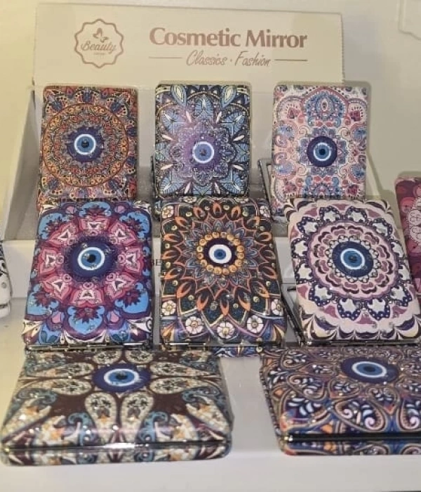 12li Büyüteçli Dikdörtgen Cep Aynası Mz-118