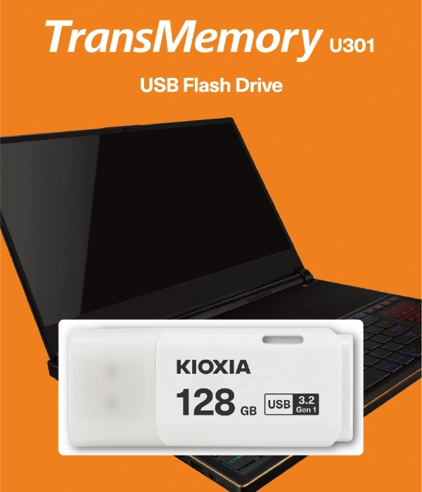 128GB USB3.2 GEN1 KIOXIA BEYAZ USB BELLEK LU301W128GG4