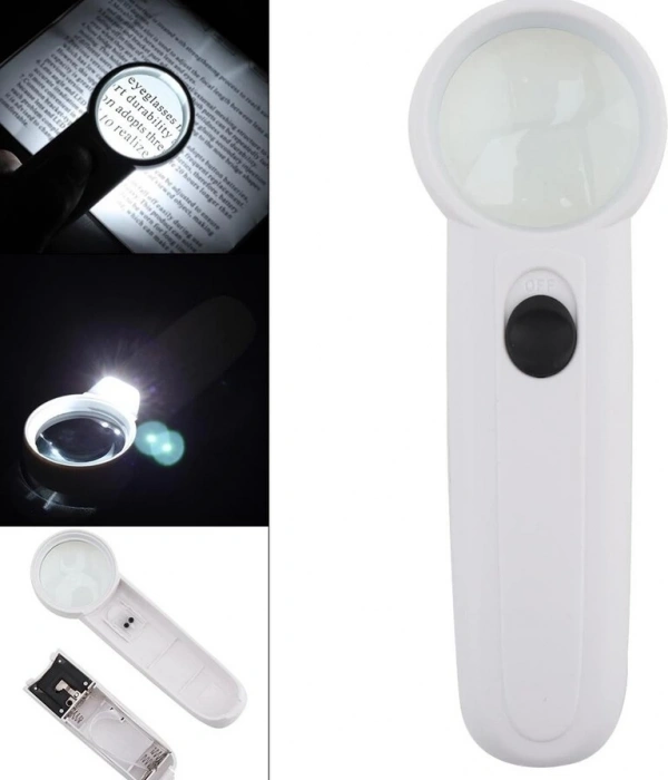 15x Çok Fonksiyonlu 2 Led Işıklı Taşınabilir El Büyüteç