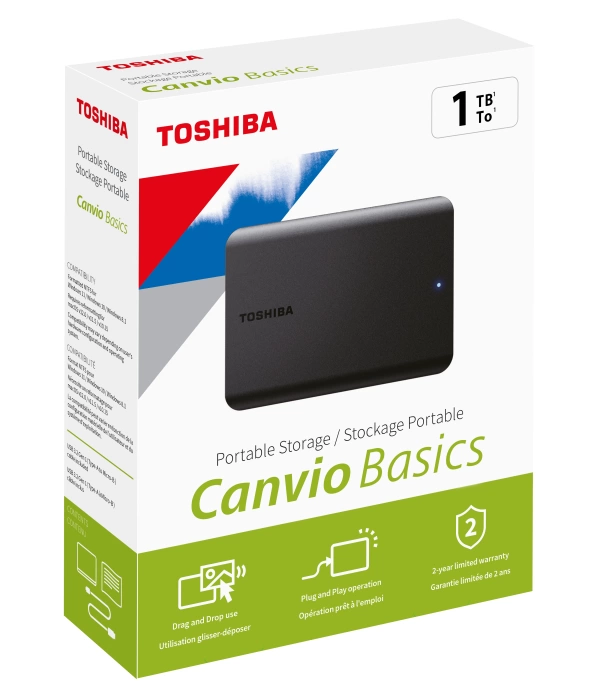 1TB CANVIO BASICS 2.5; USB3.2 G1 TOSHIBA HDTB510EK3AA