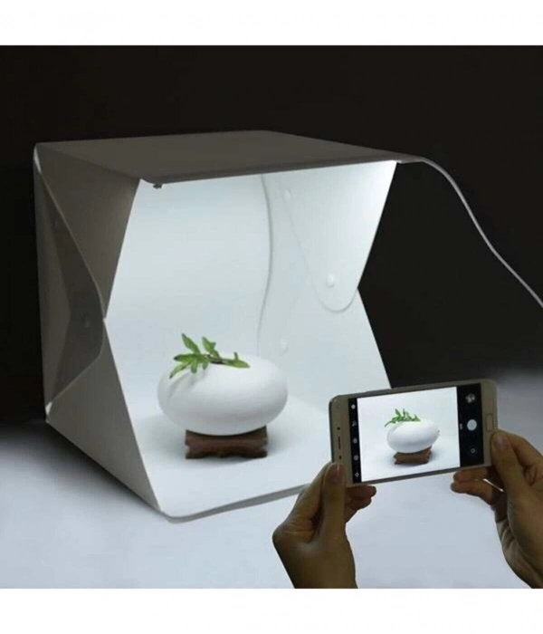 20 X 20 Cm Profesyonel Stüdyo Led Işıklı Çift Sıra Ürün Fotoğraf Çekim Çadırı