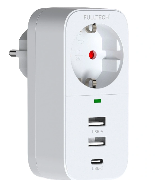 2.4a Çıkışlı 2xusb 1xtype-c Tekli Priz Ftr-17