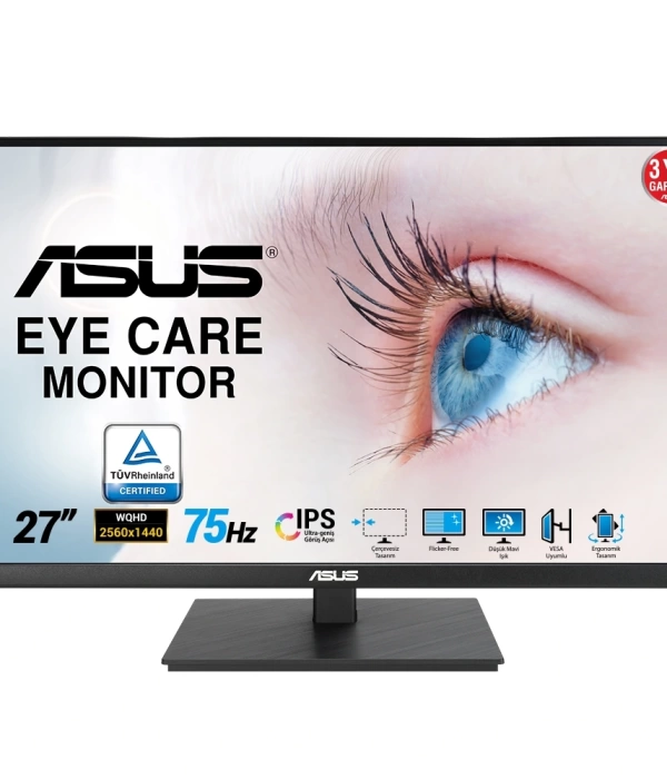 27 ASUS VA27AQSB QHD IPS 1MS 75HZ HDMI DP