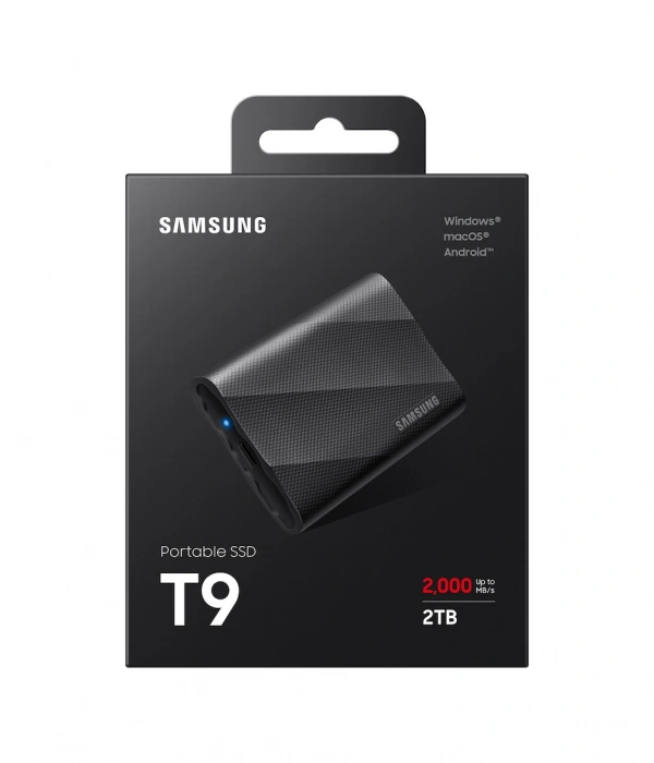 2TB SAMSUNG 2000/1950MB/s USB 3.2 GEN 2X2 TAŞINABİLİR T9 MU-PG2T0B/WW