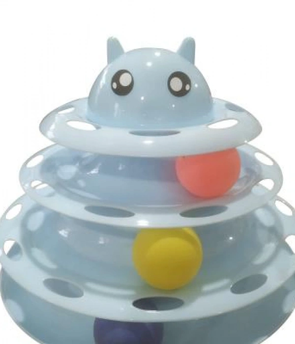 3 Katlı Kedi Oyuncağı Kedi Başlıklı