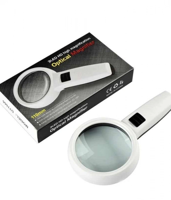 3 Ledli 5x95mm & 10x19mm El Büyüteç, Takı, Okuma,para Kontrol Için Dt7665