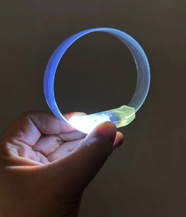 3 Modlu Pilli Led Işıklı Esnek Parti Bilekliği Beyaz