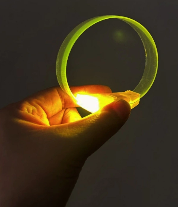 3 Modlu Pilli Led Işıklı Esnek Parti Bilekliği Sarı