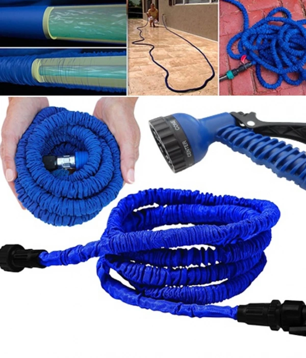 30 Metre Uzayan Bahçe Sulama Araç Yıkama Hortumu 7 Kademeli Başlık