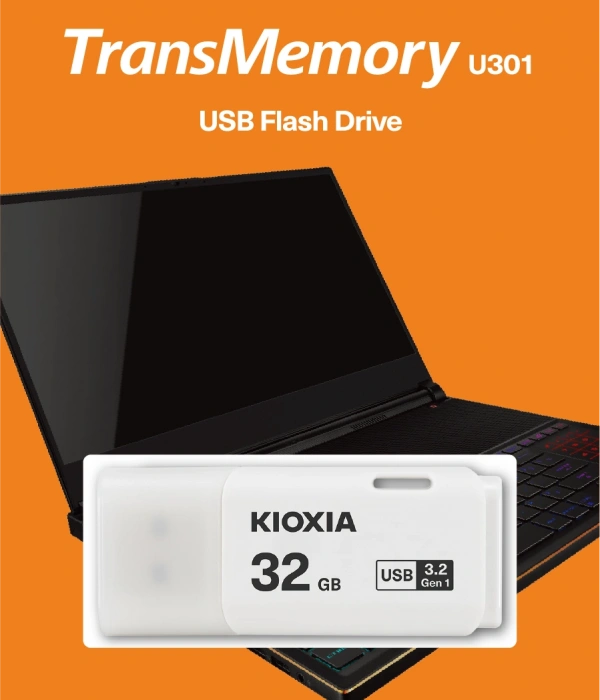 32GB USB3.2 GEN1 KIOXIA BEYAZ USB BELLEK LU301W032GG4