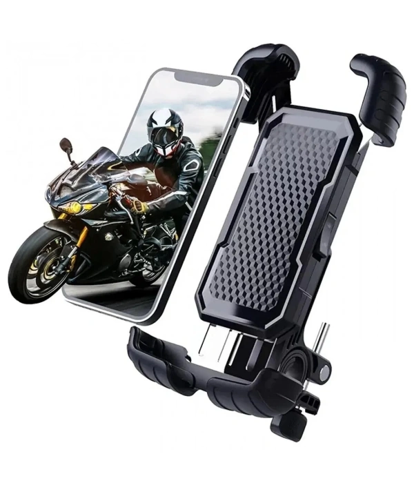360° Derece Ayarlanabilen Gidon Bağlantılı Bisiklet Motosiklet İçin Abs 4-7.8″ İnç Telefon Tutucu