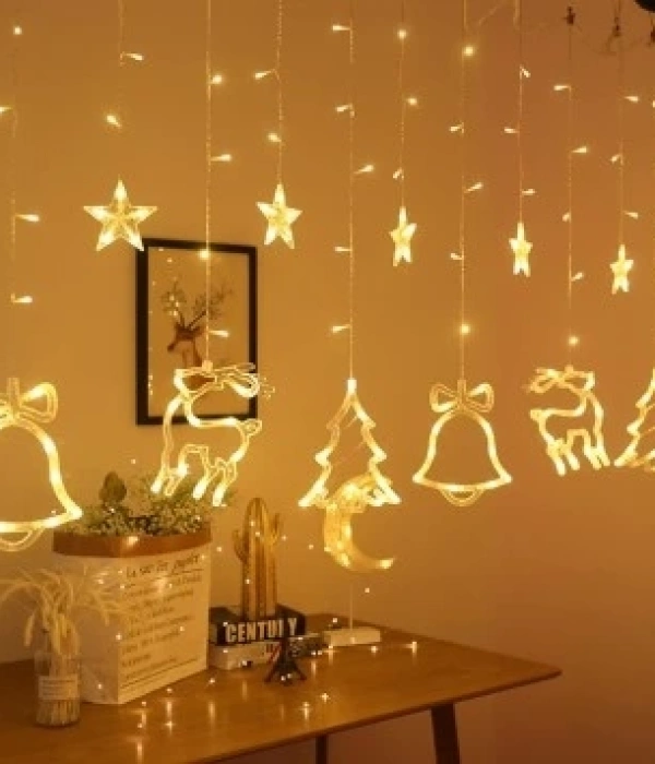 3m 6 Sıra Şekilli Perde Led Işık Gün Işığı Mz-16-11