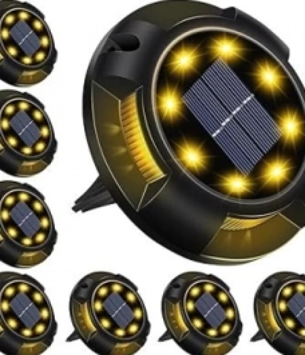 4lü Solar Panelli Kazıklı Zemin Solar Ledi 8+4 Led Gün Işığı