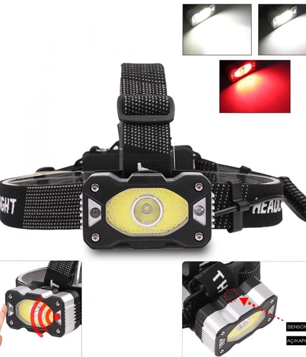 4 Modlu Sensörlü Şarjlı  Güçlü Kafa Lambası  Wt-248