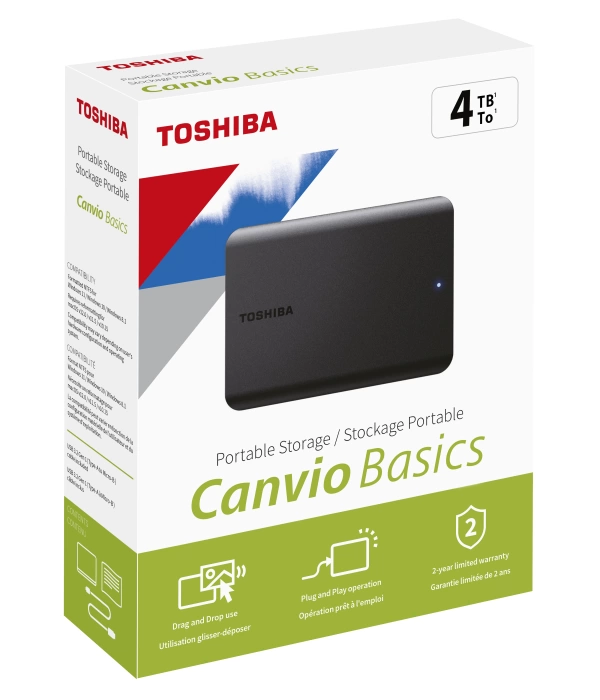 4TB CANVIO BASICS 2.5; USB3.2 G1 TOSHIBA HDTB540EK3CA