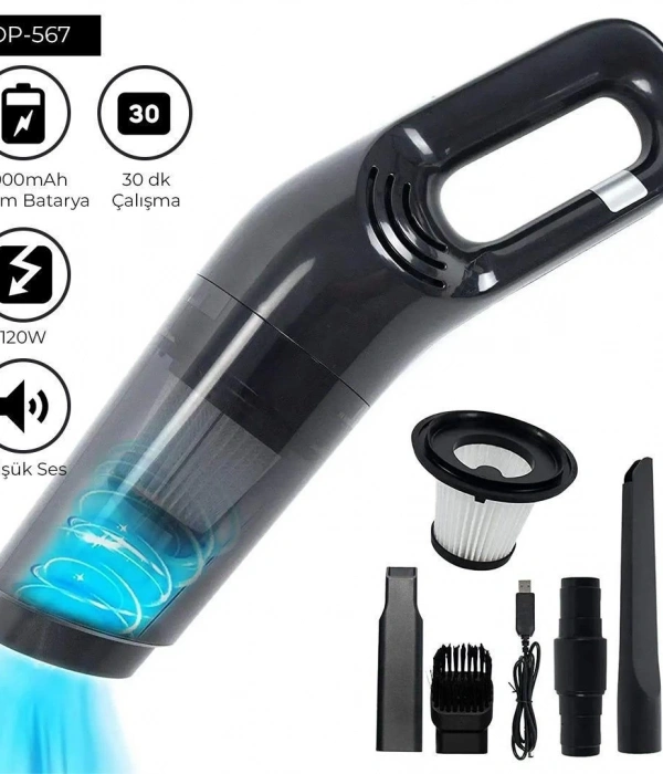 5 Başlıklı Araç Süpürgesi