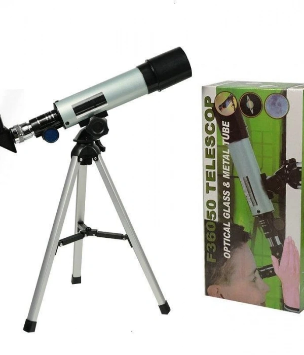 50x360 Mini Teleskop Kara Uzay Teleskobu Aliminyum Gövde Tripodlu