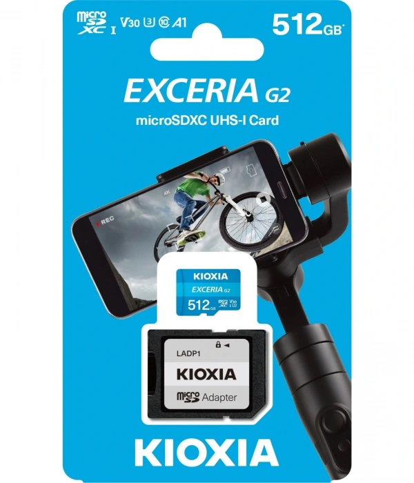 512GB MICRO SDHC G2 4K 100MB/s KIOXIA LMEX2L512GG2