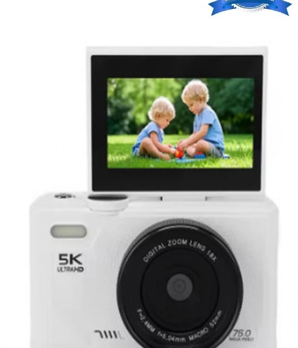 5k 75mp Hd Dijital Kamera 18x Dijital Zoom, Flaşlı,3.0 İnç Ekranlı Fotoğraf Makinesi