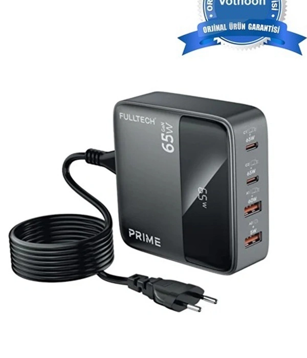 65w Masaüstü 4 Portlu Hızlı Şarj Cihazı İstasyonu 2xusb-a, 2xtype-c Giriş,1,5 Mt. Kablo