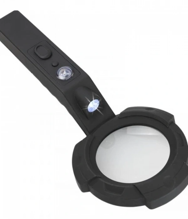 7 Led Aydınlatma,fener,pusula,4x Büyütme Okuma Büyüteç  Th600557