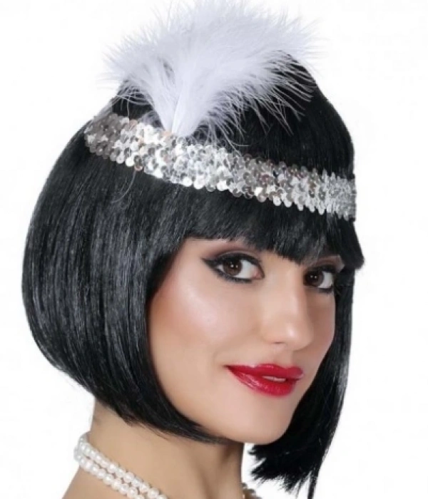 7039ler 8039ler Ve 9039lar Temalı Gümüş Renk Çarliston Saç Bandı