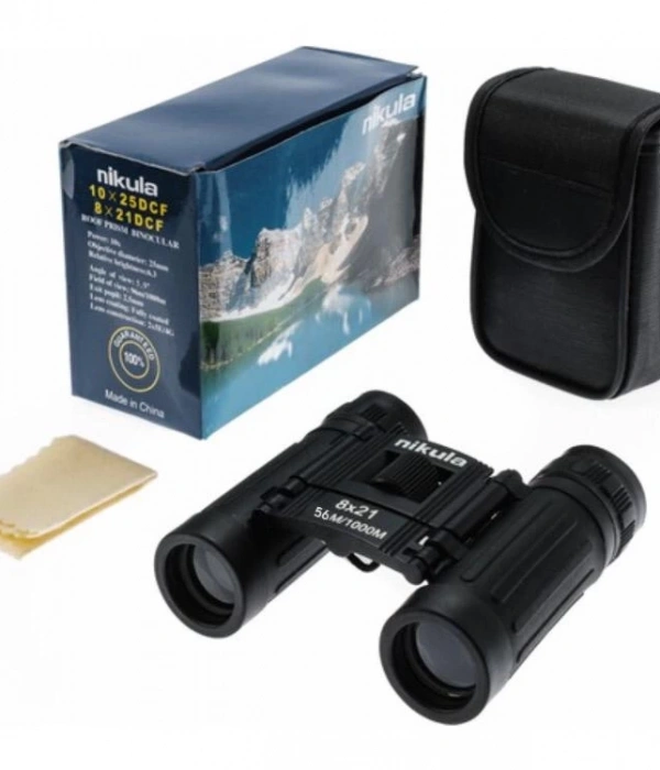 8x21  Dürbün Siyah  Av Dürbünü 56m/1000m Kauçuk Kaplama