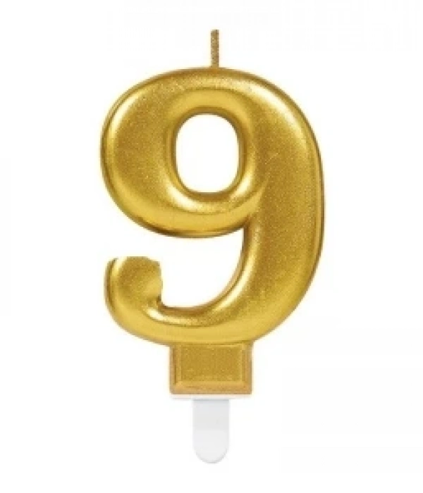 9 Rakam Mum Gold Renk