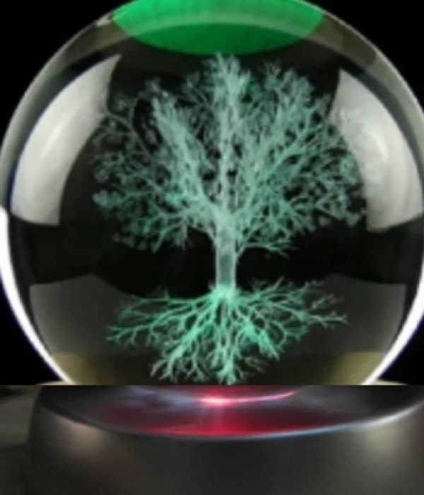 Ağaç Plastik Altlıklı Cam Küre