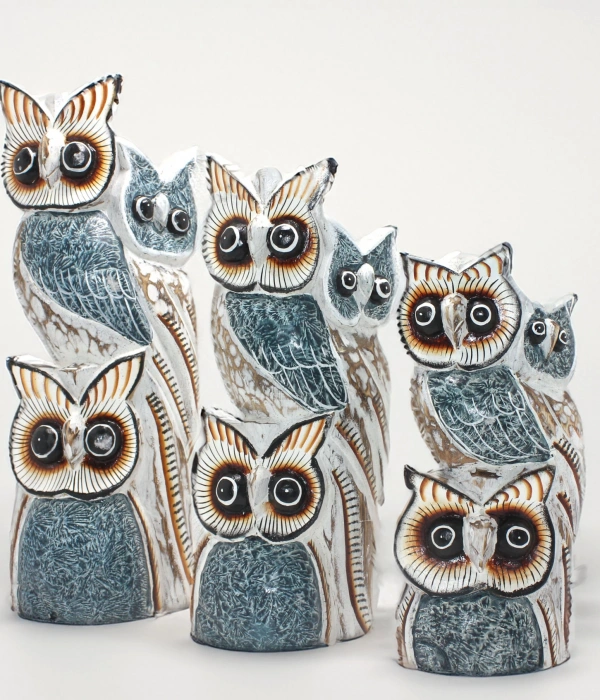 Ahşap 3lü Baykuş Seti 3okas-18