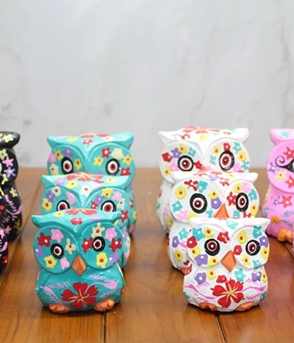 Ahşap 3lü Baykuş Seti Polos:3