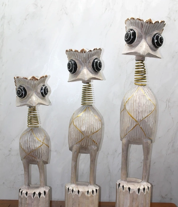 Ahşap 3lü Deve Kuşu Seti 90 Cm Trendy:7